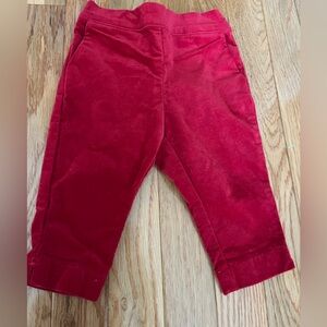 Janie and Jack Red Velvet Baby Girl Pants